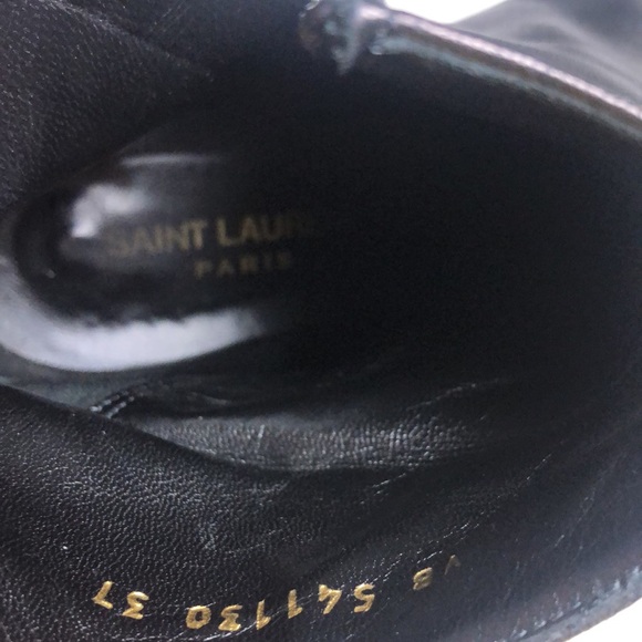 Yves Saint Laurent Women's Black Leather Ankle Boots - Picture 6 of 16